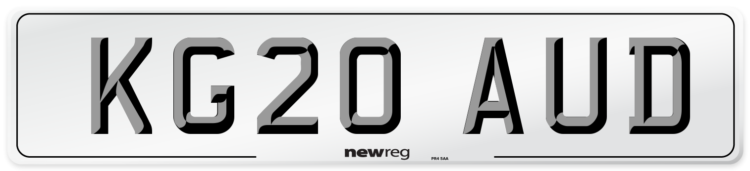 KG20 AUD Number Plate from New Reg